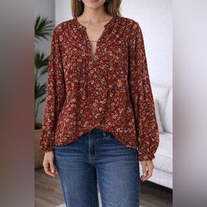 Universal Thread Red Floral Blouse